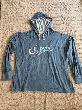 Blue 'Ok, bye.' Hooded Pullover 
Jaclyn Intimates